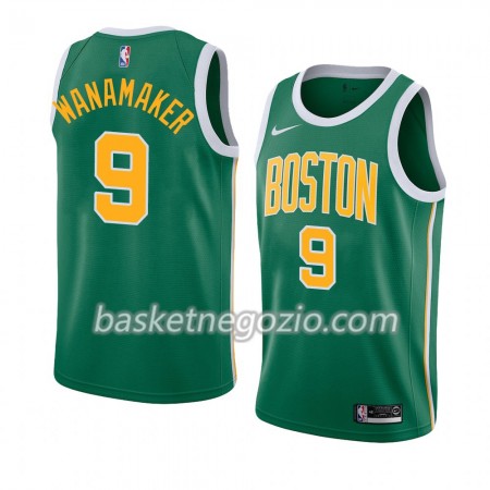Canotte Uomo Boston Celtics Bradley Wanamaker 9 2018-19 Nike Verde Swingman